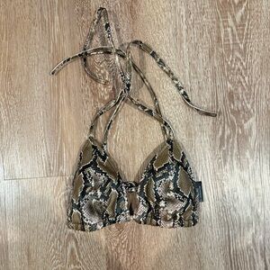 Other UK snakeskin leather bra bikini style top S